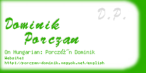 dominik porczan business card